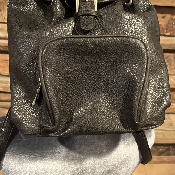 Guess Y2K Black Faux Leather Mini Backpack - Picture 3 of 10